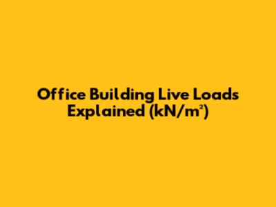 Office Building Live Loads Explained (kN/m²)