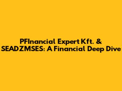 PFInancial Expert Kft. & SEADZMSES: A Financial Deep Dive
