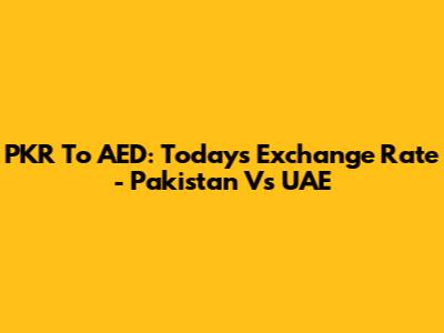 PKR To AED: Today's Exchange Rate - Pakistan Vs UAE