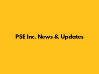 PSE Inc. News & Updates