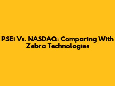 PSEi Vs. NASDAQ: Comparing With Zebra Technologies