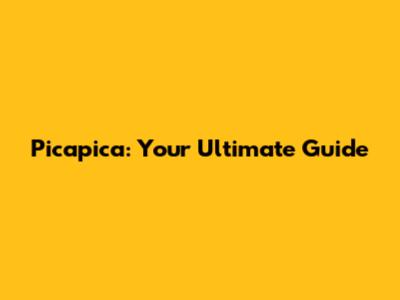 Picapica: Your Ultimate Guide