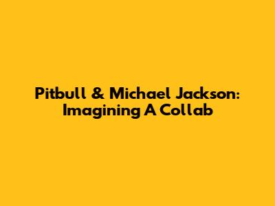 Pitbull & Michael Jackson: Imagining A Collab