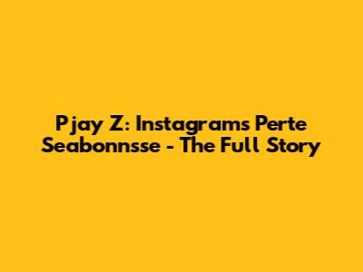 Pjay Z: Instagram's Perte Seabonnsse - The Full Story