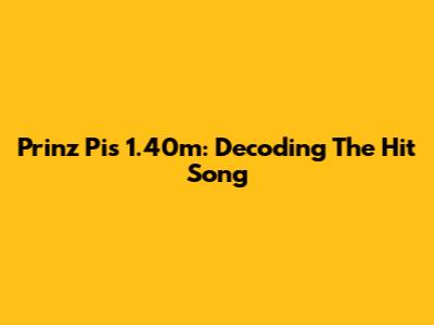 Prinz Pi's "1.40m": Decoding The Hit Song