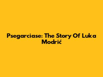 Psegarciase: The Story Of Luka Modrić