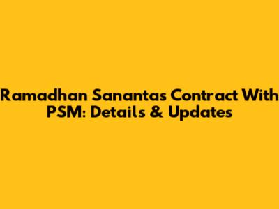 Ramadhan Sananta's Contract With PSM: Details & Updates