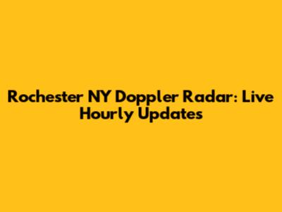 Rochester NY Doppler Radar: Live Hourly Updates