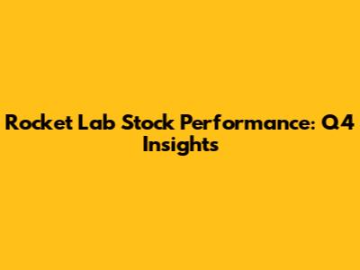 Rocket Lab Stock Performance: Q4 Insights