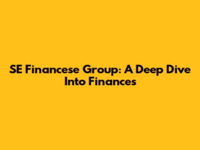SE Financese Group: A Deep Dive Into Finances