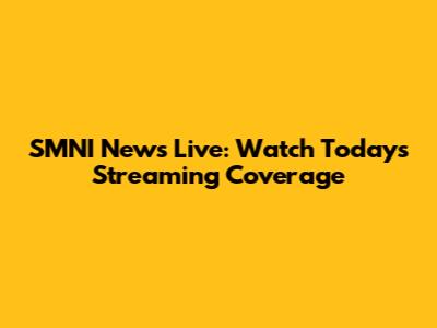SMNI News Live: Watch Today's Streaming Coverage