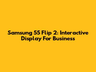 Samsung 55" Flip 2: Interactive Display For Business