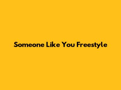Someone Like You Freestyle