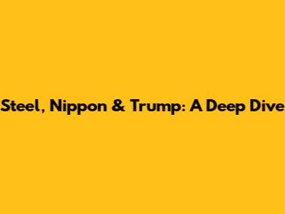 Steel, Nippon & Trump: A Deep Dive