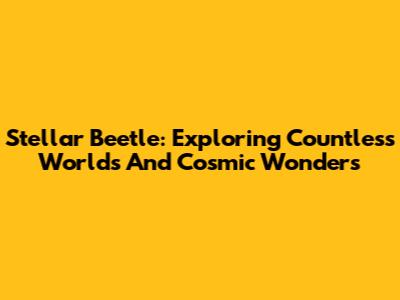 Stellar Beetle: Exploring Countless Worlds And Cosmic Wonders