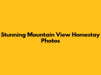 Stunning Mountain View Homestay Photos