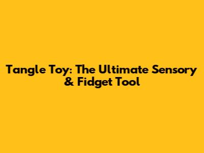 Tangle Toy: The Ultimate Sensory & Fidget Tool