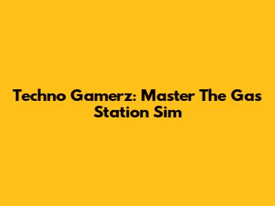 Techno Gamerz: Master The Gas Station Sim