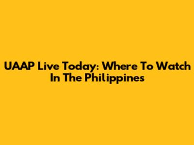 UAAP Live Today: Where To Watch In The Philippines
