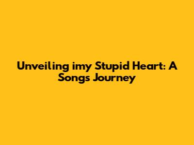 Unveiling 'imy Stupid Heart': A Song's Journey