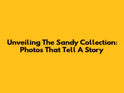Unveiling The Sandy Collection: Photos That Tell A Story