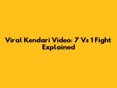 Viral Kendari Video: 7 Vs 1 Fight Explained
