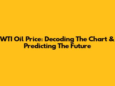 WTI Oil Price: Decoding The Chart & Predicting The Future