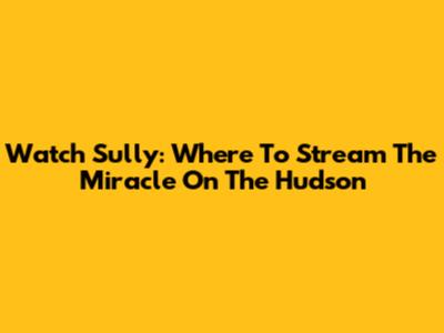 Watch Sully: Where To Stream The Miracle On The Hudson