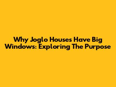 Why Joglo Houses Have Big Windows: Exploring The Purpose