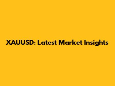 XAUUSD: Latest Market Insights
