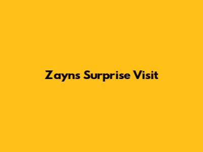 Zayn's Surprise Visit