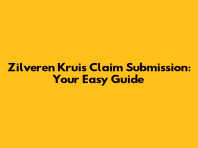 Zilveren Kruis Claim Submission: Your Easy Guide