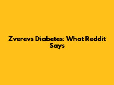 Zverev's Diabetes: What Reddit Says